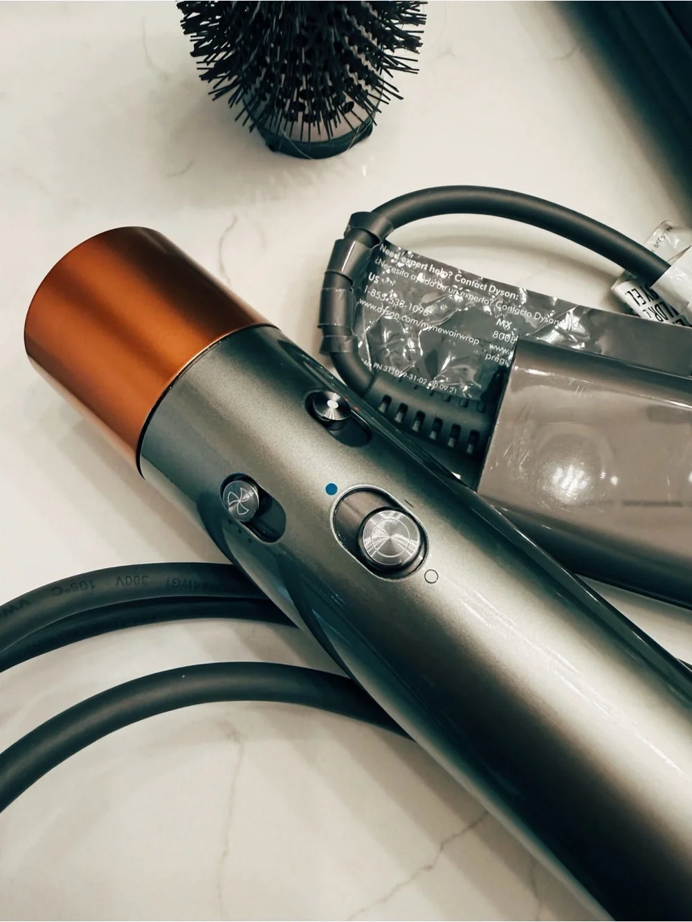 Dyson Airwrap Complete Long Multi-Styler Nickel/Copper + Large Round Brush
